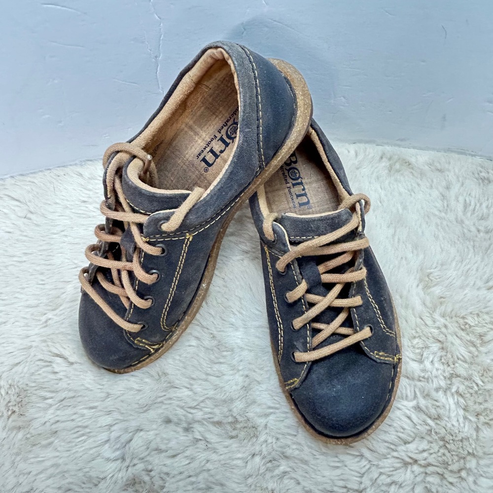 Born Handcrafted Footwear Leather Oxfords Women's Shoes Lace Up Black